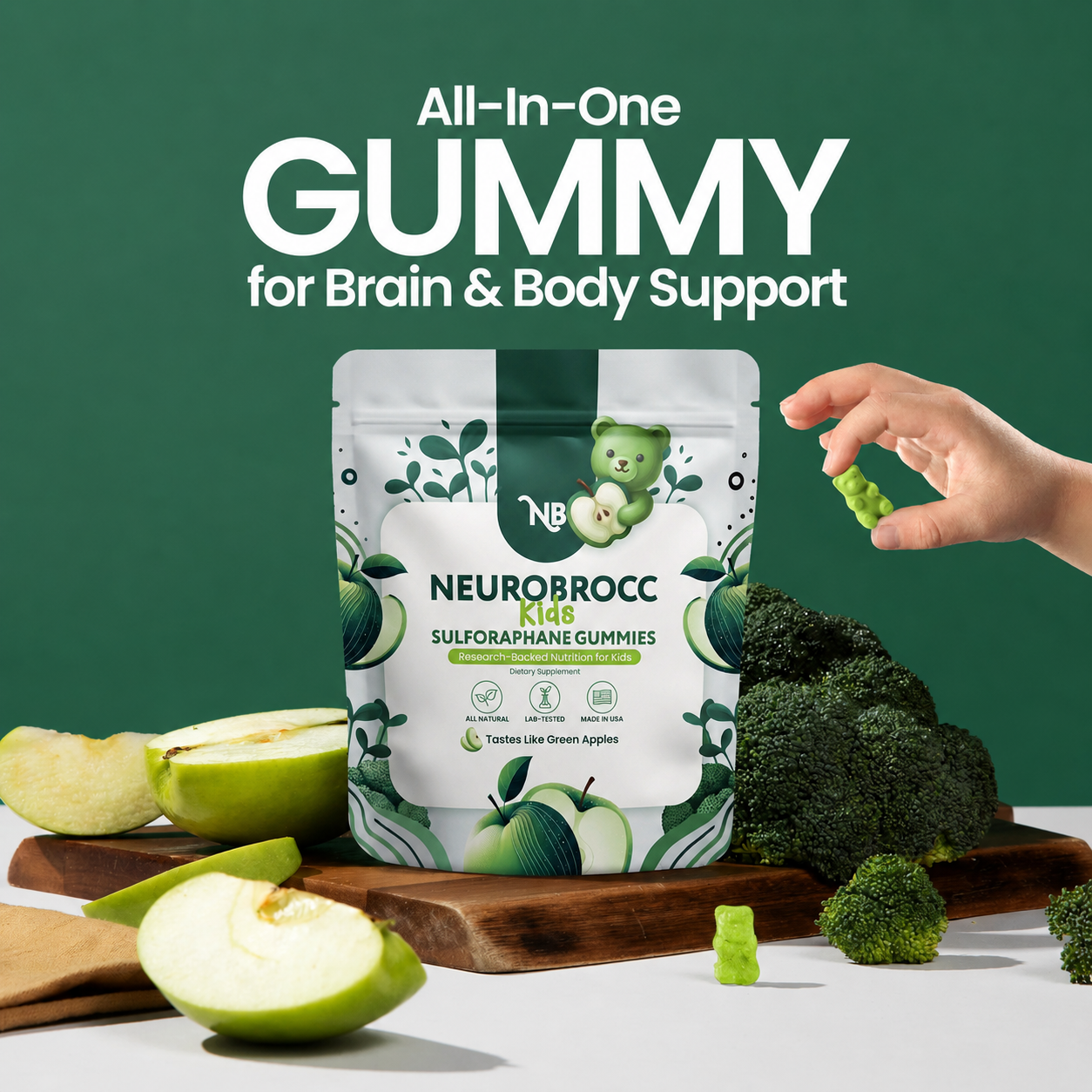 NEUROBROCC Gummies for Kids Supplement Vitamin