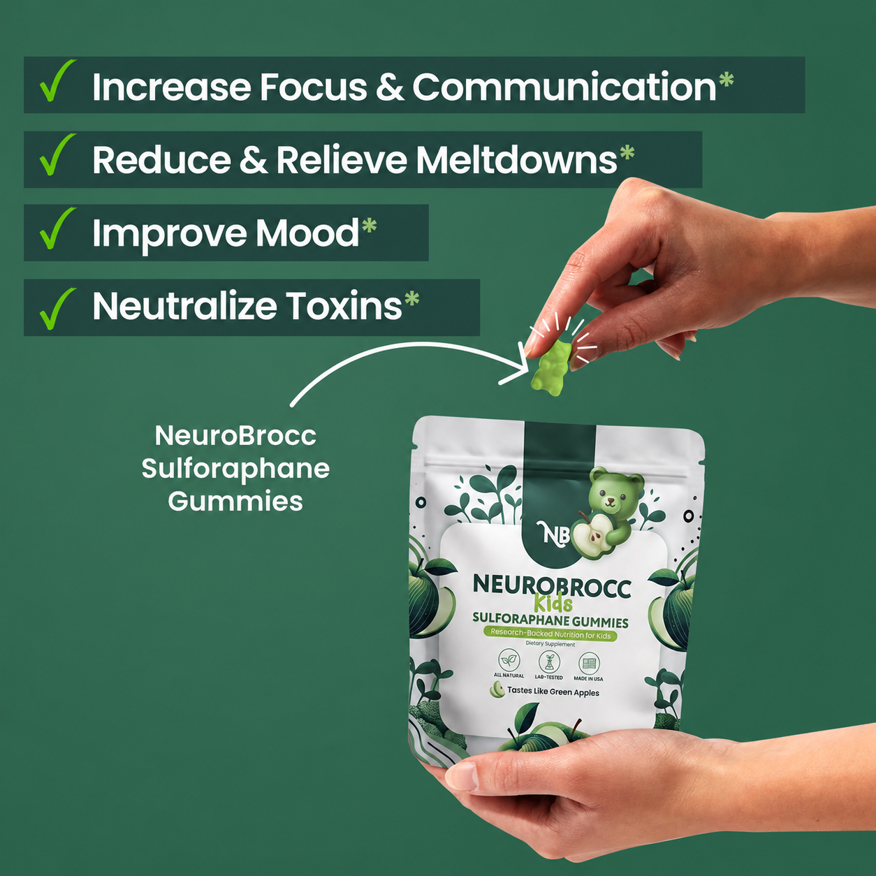 NEUROBROCC Gummies for Kids Supplement Vitamin